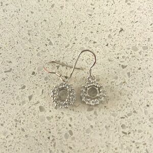 Beautiful cz and sterling silver halo earring settings-8 available